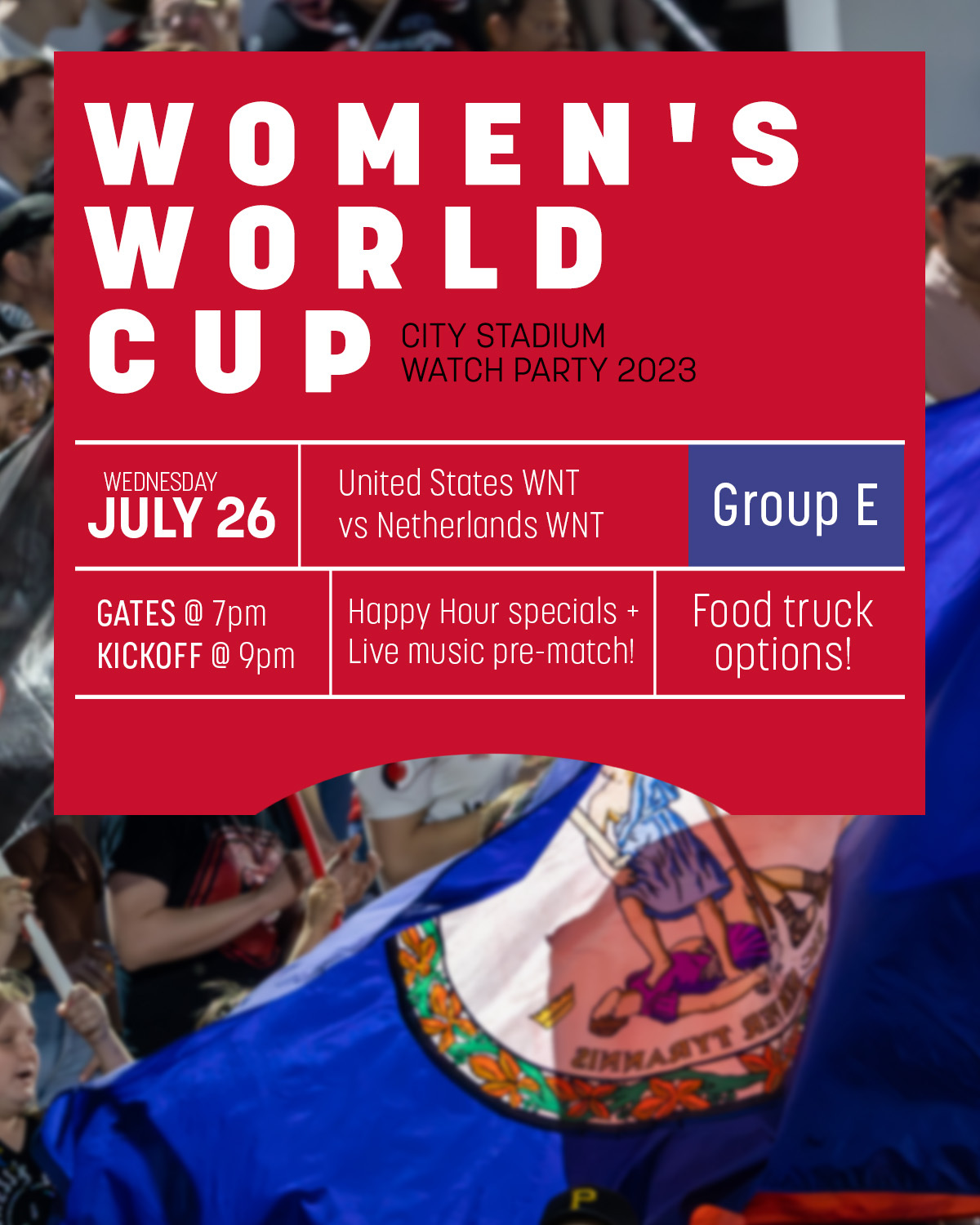 Womens World Cup Watch Party City Stadium