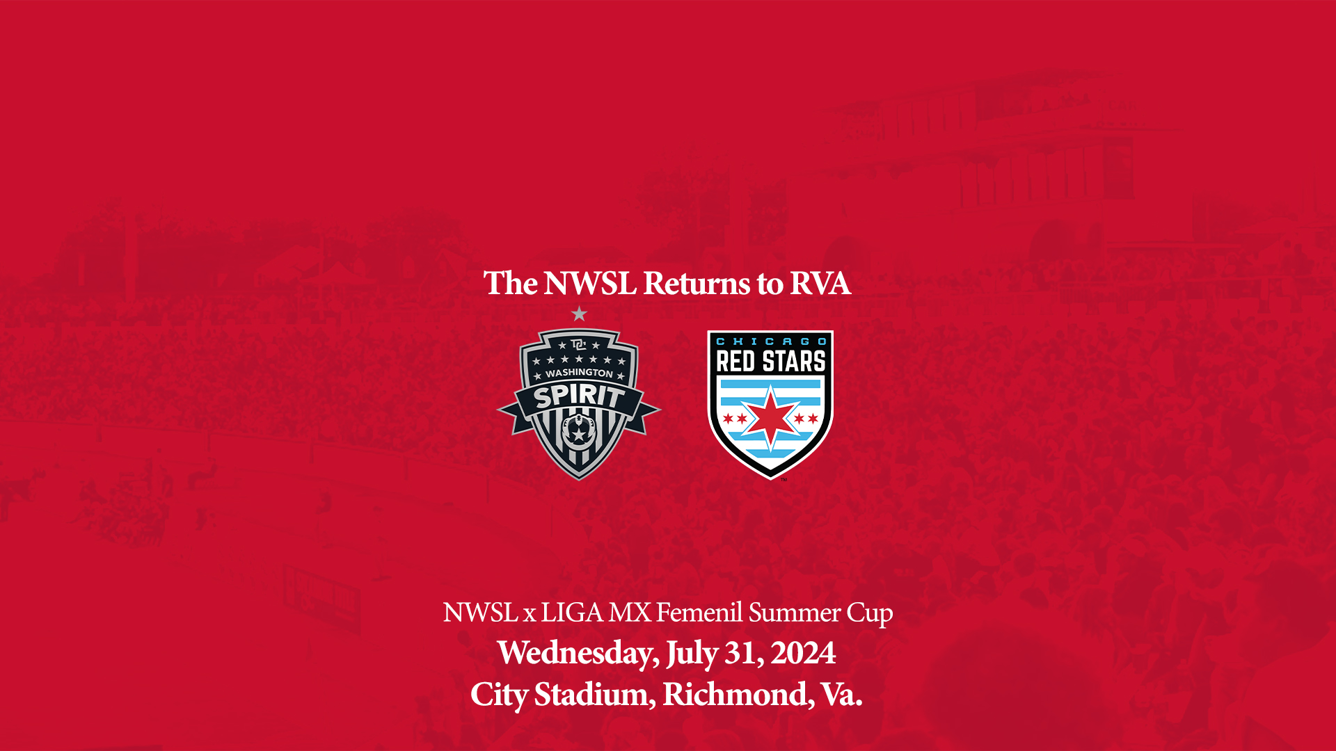 City Stadium to Host NWSL x LIGA MX Femenil Summer Cup Match Between Washington Spirit and Chicago Red Stars featured image