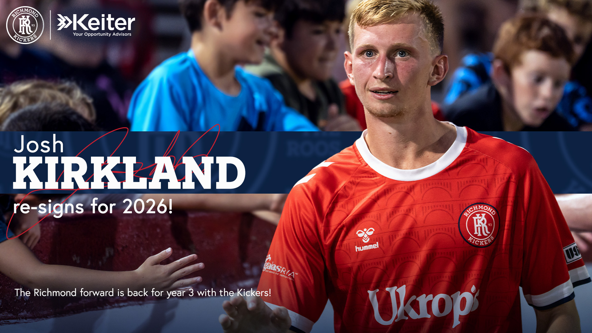 Josh Kirkland returns on a new multi-year contract with the Richmond Kickers featured image