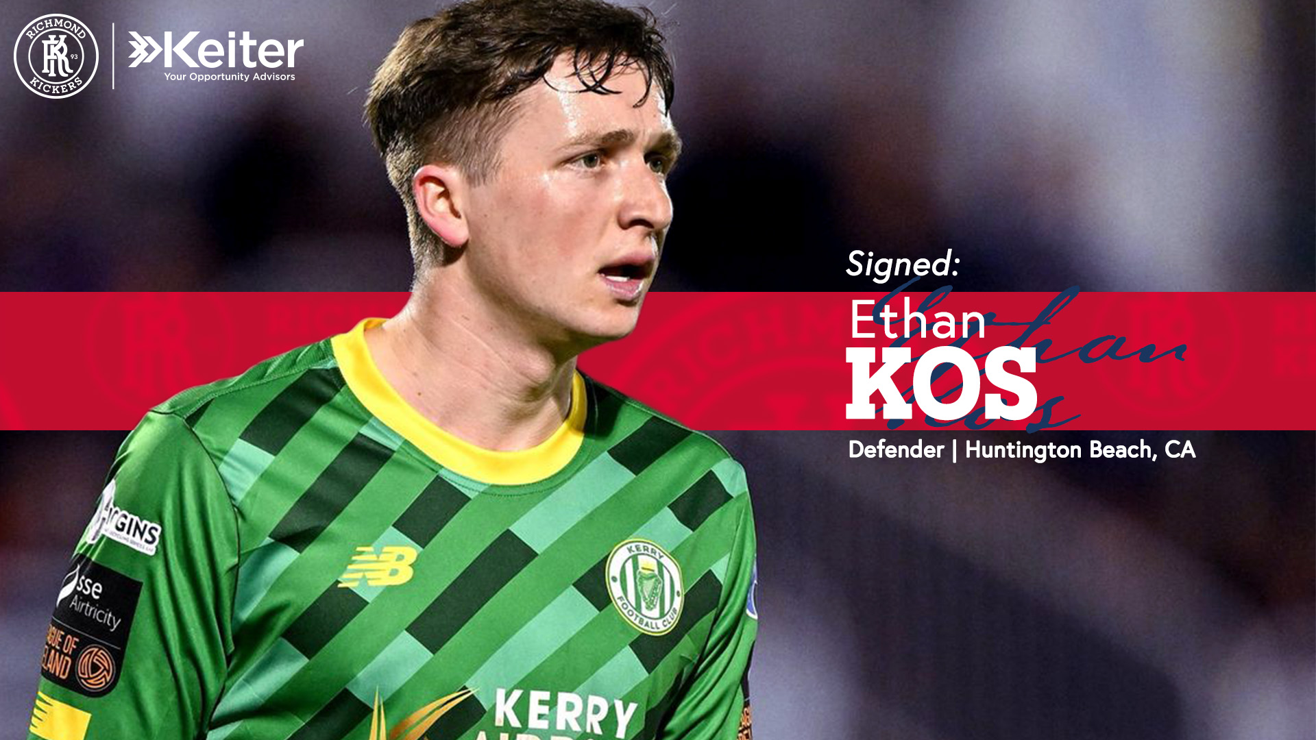 Richmond Kickers Sign Hard-Nosed Central Defender Ethan Kos featured image
